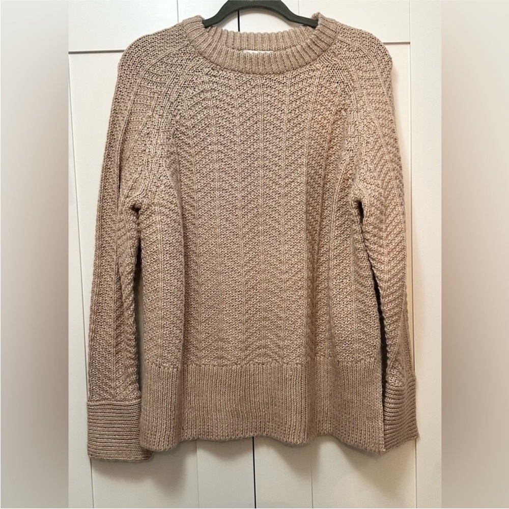 Tan Knit Crewneck Sweater H&M Sz SML